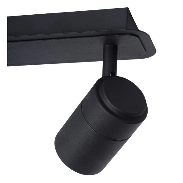 Lucide LENNERT - Foco de techo Baño - LED Regul. - GU10 - 2x5W 3000K - IP44 - Negro - detalle 2